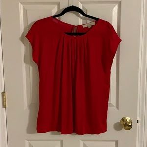 NWT Loft mixed media short sleeve blouse